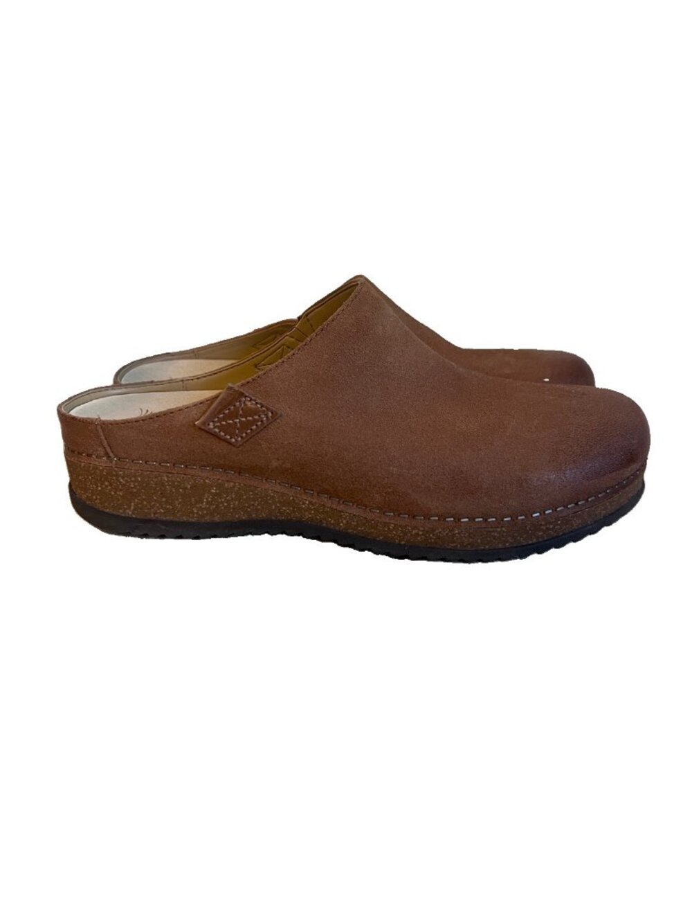 Dansko Merrin Tan Suede Leather Cork Clog Mules Women EU 41 US 11 Altered